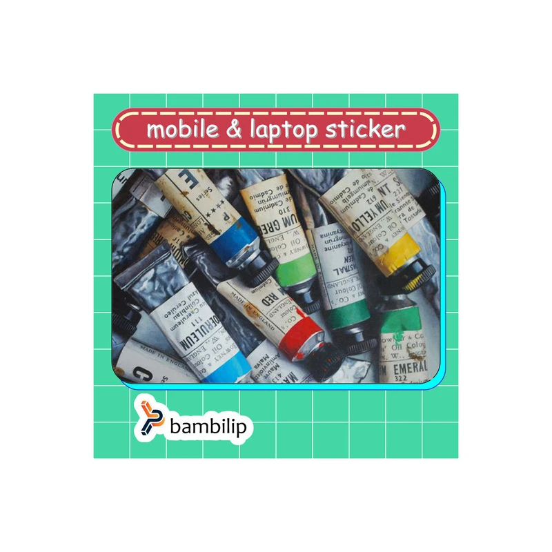 استیکر بامبیلیپ مدل کارت عابر طرح رنگ روغن  کد 1570865