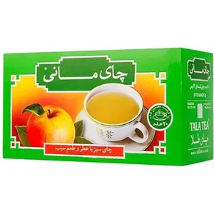 چای سبز کیسه ای طعم سیب چای مانی بسته 20 عددی