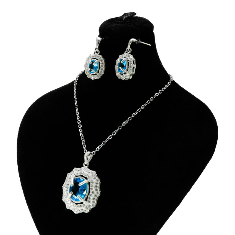 نیم ست نقره زنانه کد AV141