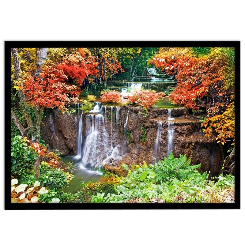 تابلو نوری بکلیت طرح طبیعت پاییز و آبشار مدل B-S1147