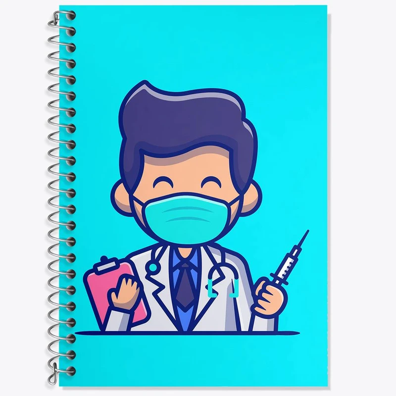 دفتر زبان 50 برگ خندالو مدل دو خط طرح دکتر کد 29377