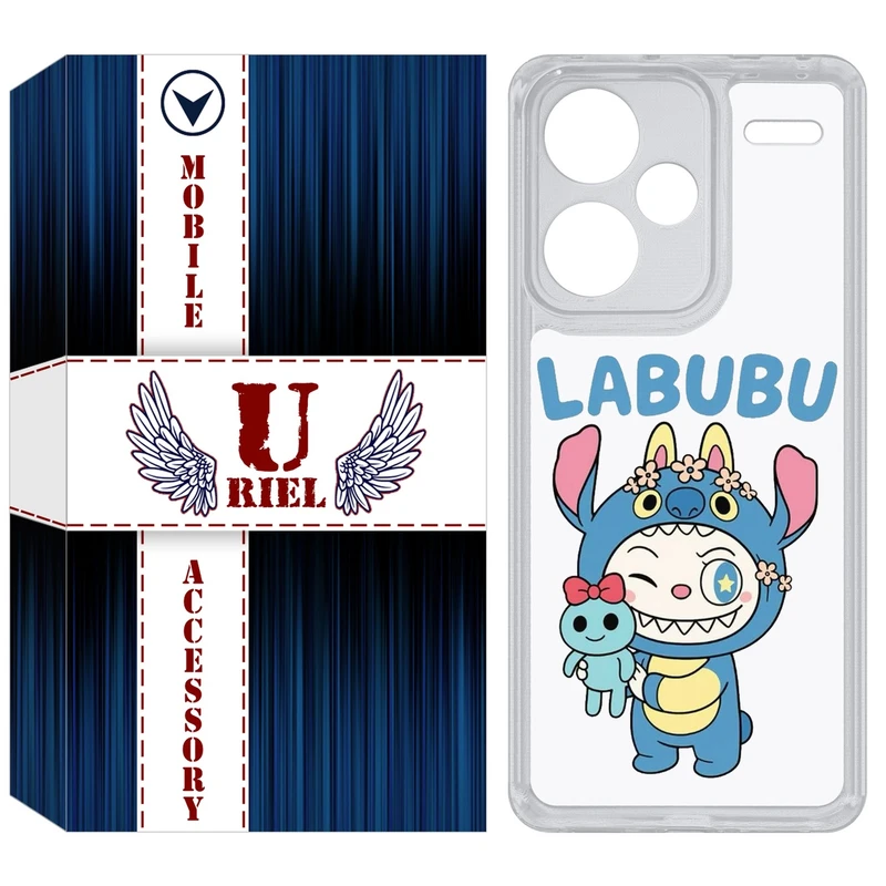 کاور یوریل مدل Clear کد 112 طرح لبوبو مناسب برای گوشی موبایل شیائومی Redmi Note 13 Pro Plus