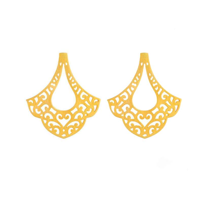 گوشواره میخی طلا 18 عیار دخترانه نیکان گلد مدل کلاسیک