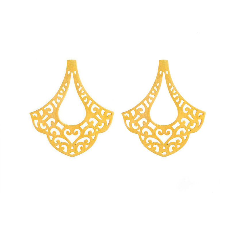 گوشواره میخی طلا 18 عیار دخترانه نیکان گلد مدل کلاسیک