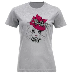 تی شرت آستین کوتاه زنانه مدل گربه کد A08