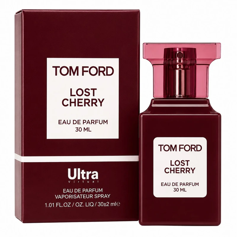 عطر جیبی اولترا ویرچوآل مدل Lost Cherry با رایحه شیرین و میوه ای حجم 30 میلی‌لیتر