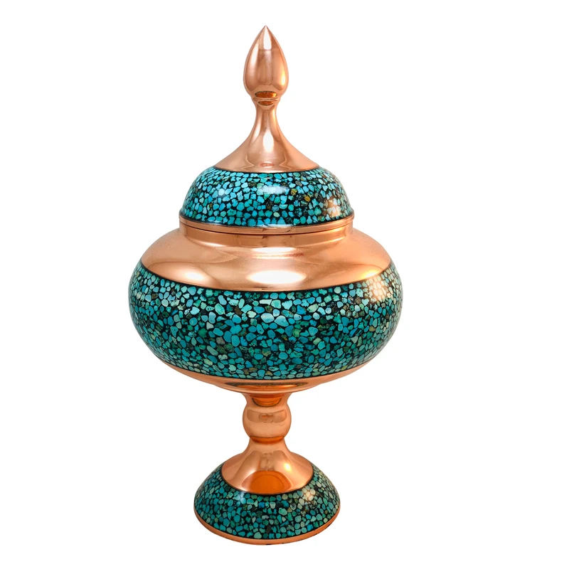 شکلات خوری فیروزه کوبی مدل پایه دار کد fi002