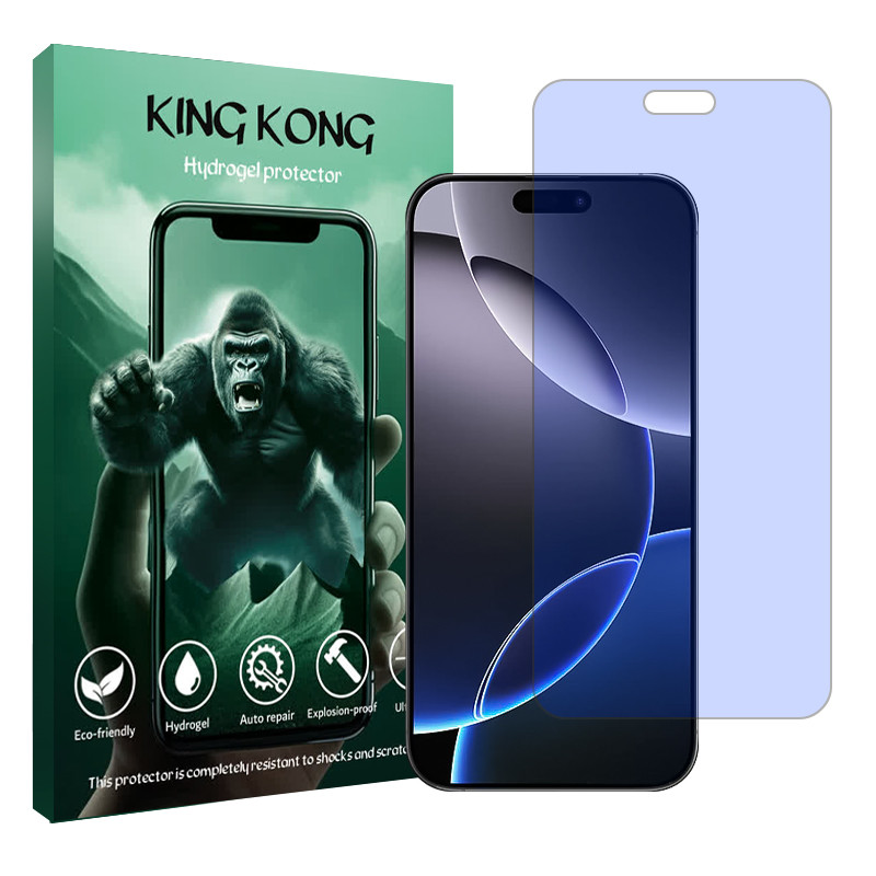 محافظ صفحه نمایش ضداشعه آبی کینگ کونگ مدل Tough مناسب برای گوشی موبایل اپل iPhone 16 Pro 