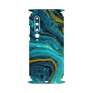 MAHOOT Turquoise marblewith golden streaks-FullSkin Cover Sticker for Xiaomi Mi 10 5G