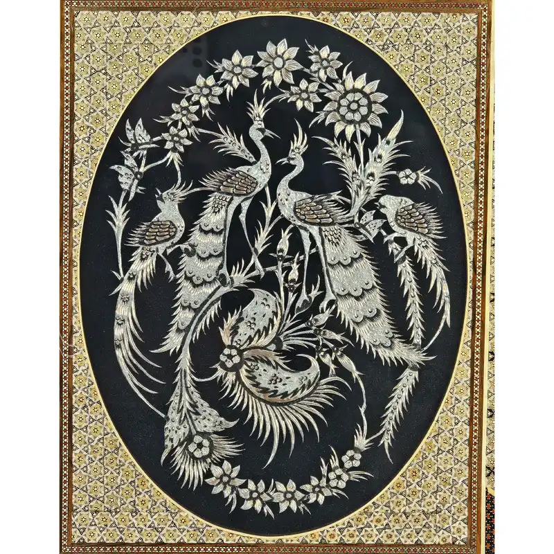 تابلو قلمزنی طرح سیمرغ کد T5545