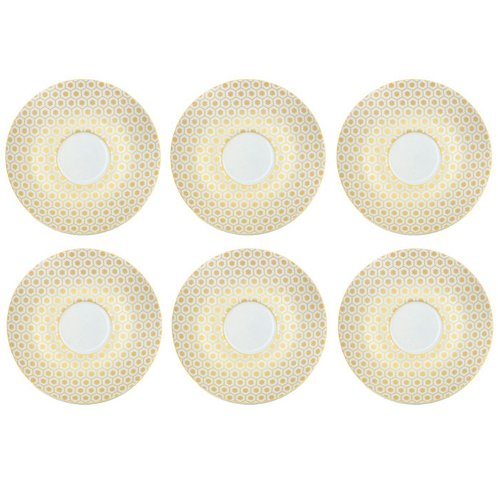 نعلبکی چینی زرین ایران مدل Kando  درجه عالی بسته 6 عددی