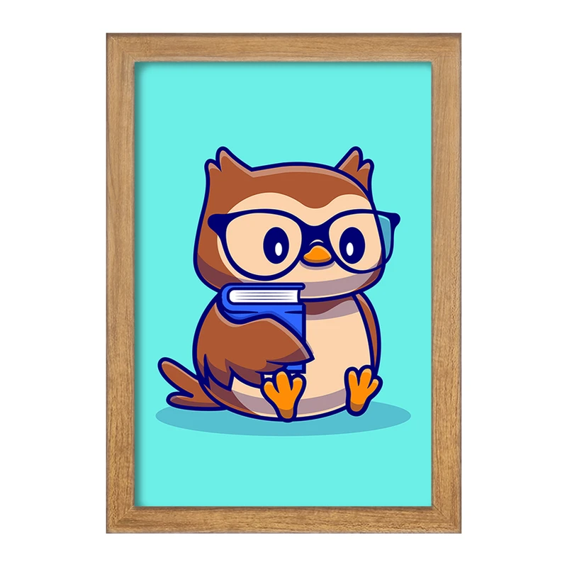 تابلو خندالو مدل حیوانات بامزه جغد کد 25400