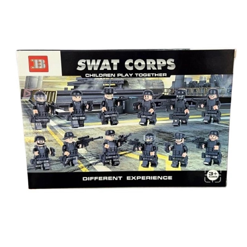 فیگور مدل پلیس ارتفاع 4/5 سانتی متر مجموعه 12 عددی کد 633