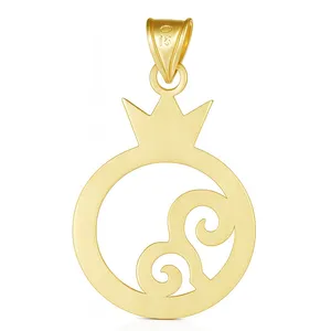 تخفیف آویز گردنبند طلا 18 عیار زنانه مدوپد طرح انار