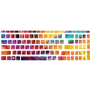 برچسب کیبورد حروف فارسی طرح آبرنگی