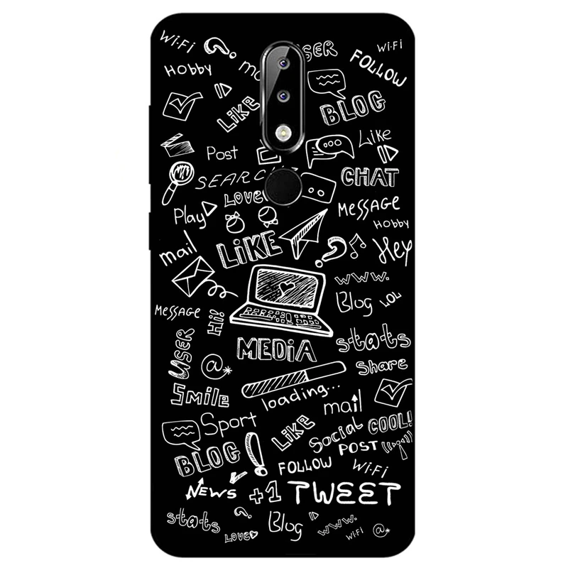کاور مگافون طرح رسانه های اجتماعی مدل 1898 مناسب برای گوشی موبایل نوکیا 4.2     