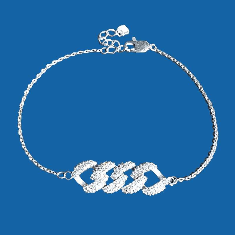 دستبند نقره زنانه مدل HW8063