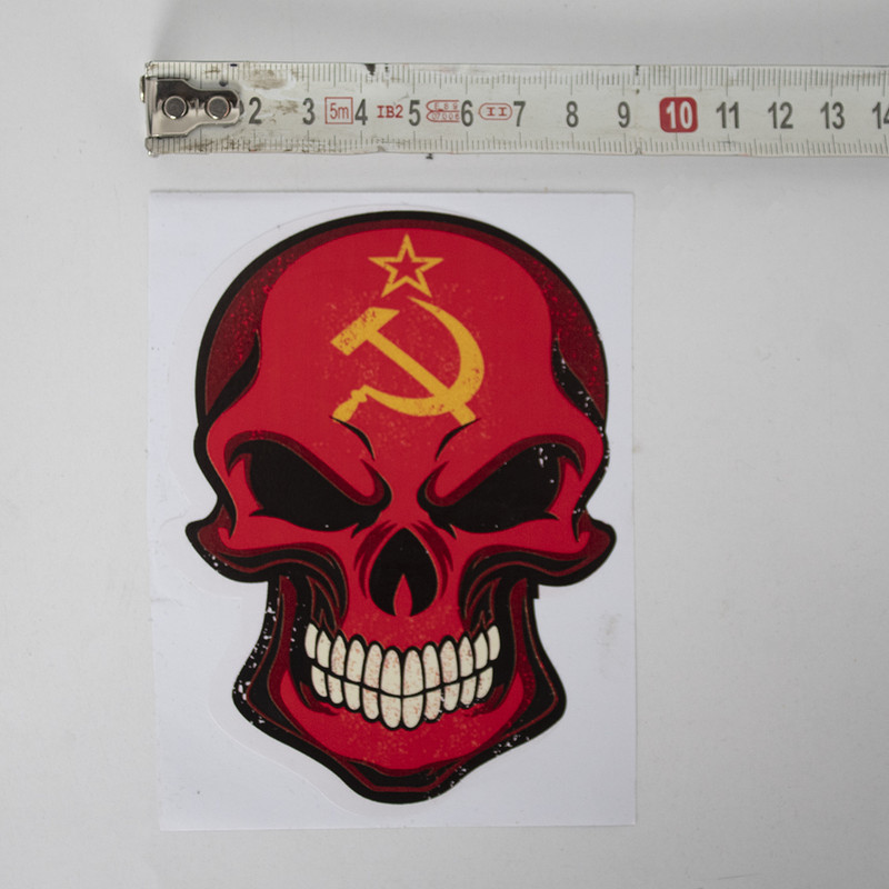 برچسب بدنه خودرو مدل اسکلت پرچم شوروی