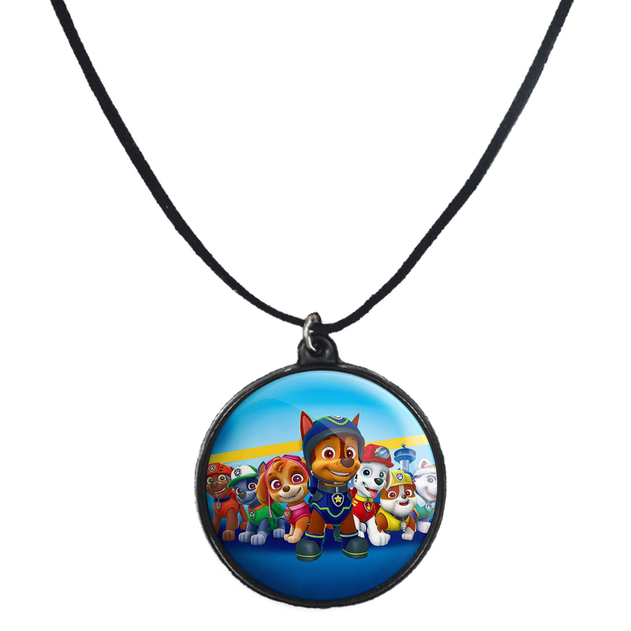 گردنبند پرمانه طرح سگ های نگهبان کد pmb.11778 مدل دو طرفه