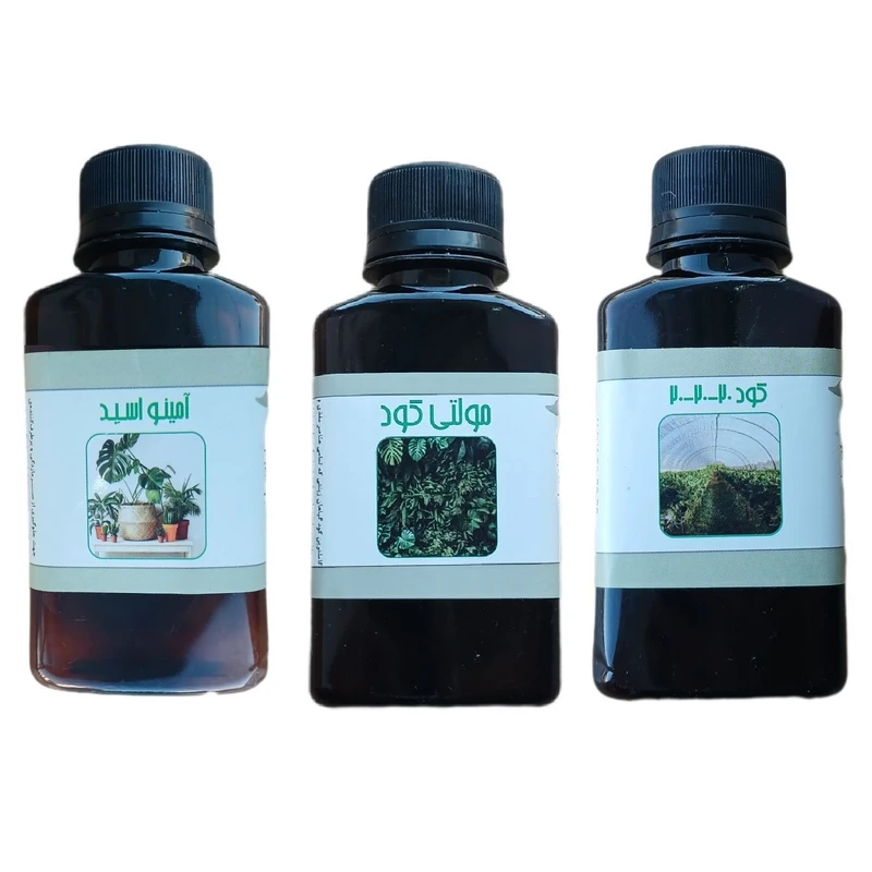 کود مایع امینو اسید و کود سه بیست و مولتی کود مدل life drop حجم 110 میلی لیتر بسته 3 عددی