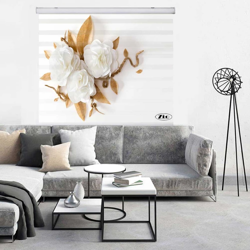 پرده زبرا زیو کد 3D1266 سایز 150x150 سانتی متر