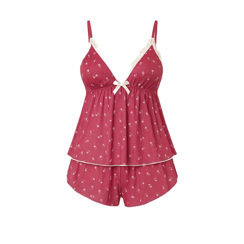 ست تاپ و شلوارک راحتی زنانه مدل 4040903 