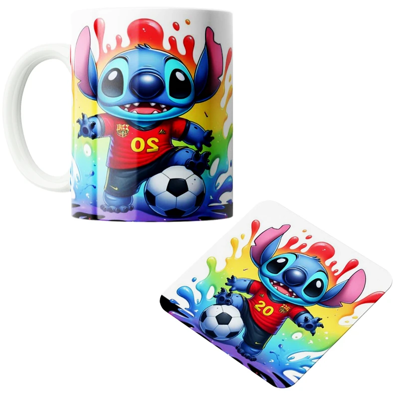 ماگ پاد آفرین مدل استیچ کد z272 به همراه زیر لیوانی