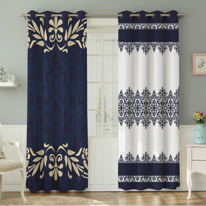 پرده نیروانا طرح سنتی مدل هازان کد 8960 سایز 140×280 سانتی متر