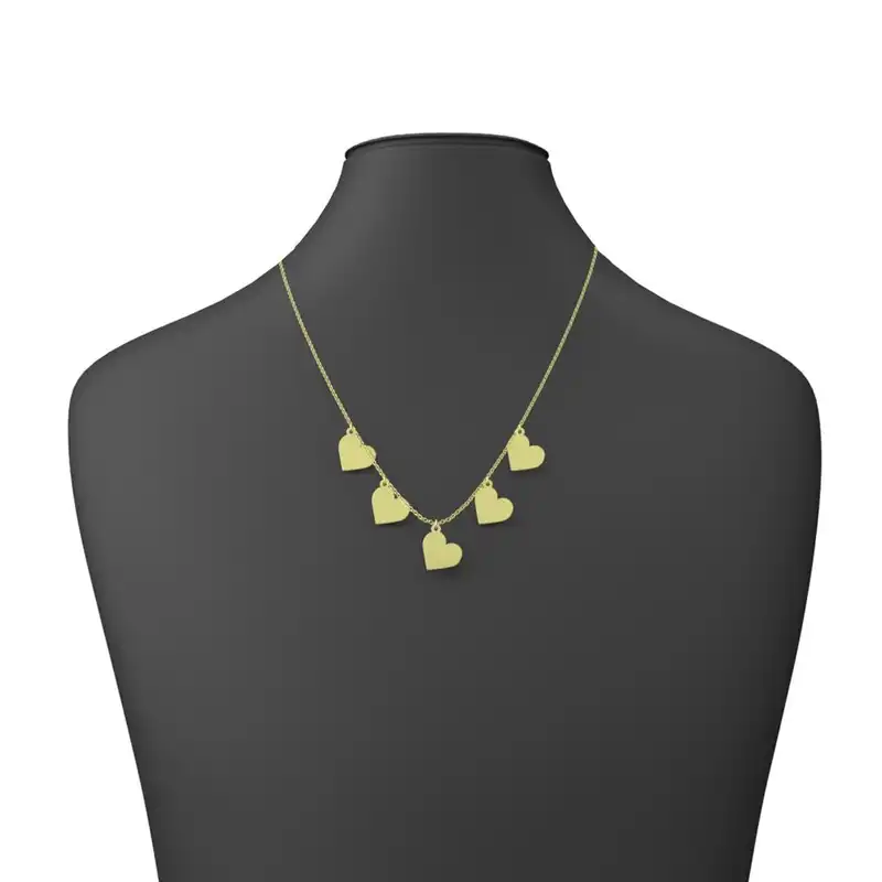 گردنبند طلا 18 عیار زنانه مدوپد مدل قلب کد RNA17541