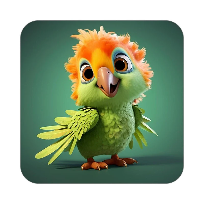 زیر لیوانی کاکتی طرح حیوانات کارتونی مدل mp27984