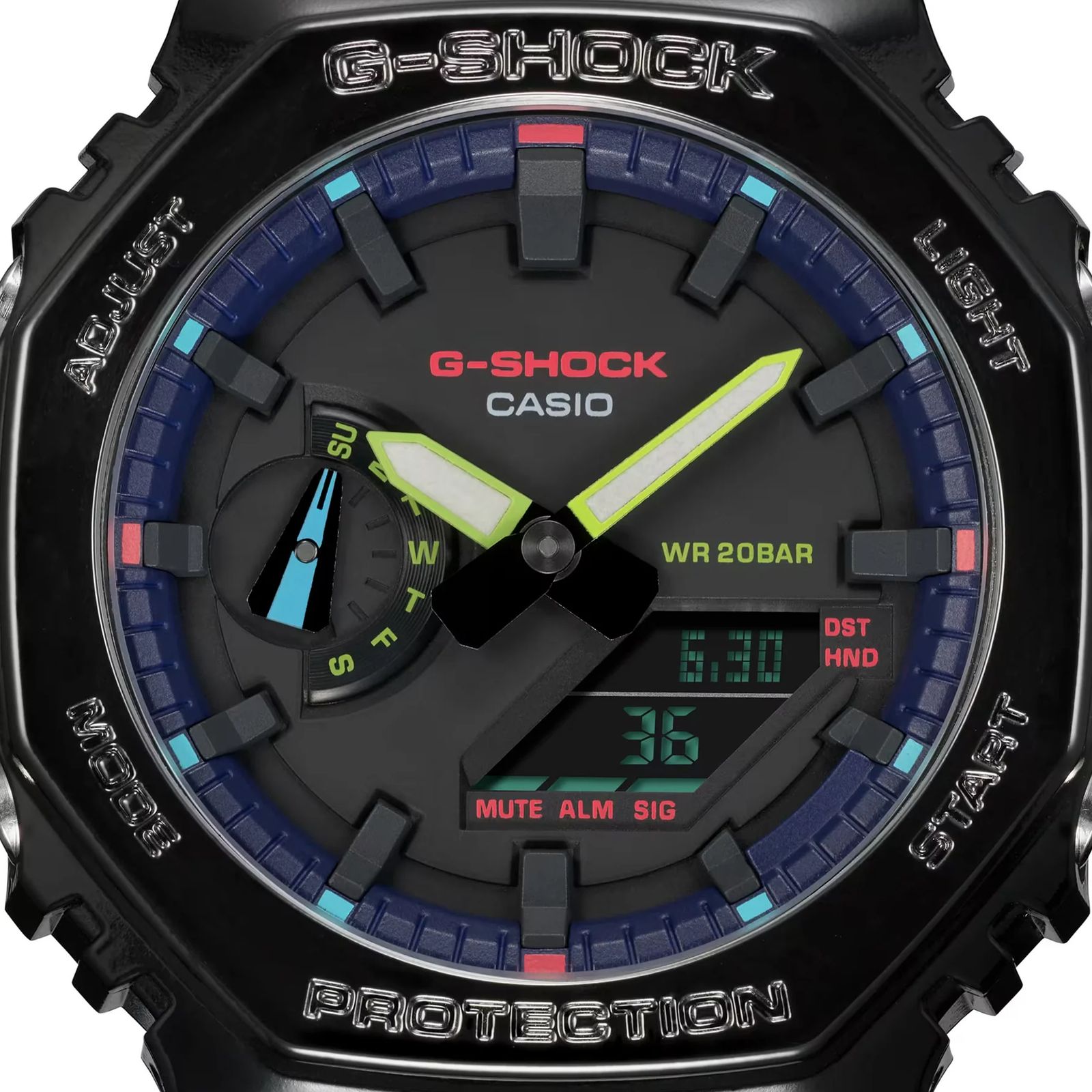 ساعت مچی عقربه‌ای مردانه کاسیو مدل  GA-2100RGB-1ADR -  - 3