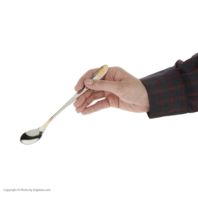 قاشق شربت خوری ناب استیل مدل امپریال بسته 6 عددی