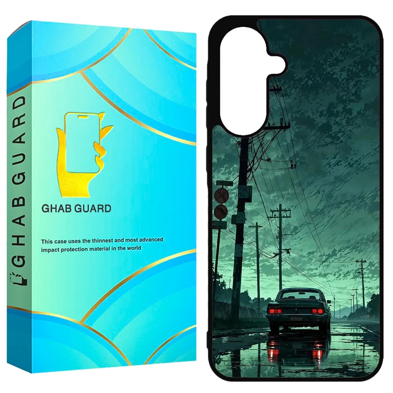 کاور قاب گارد طرح ماشین و جاده مدل GA36 مناسب برای گوشی موبایل سامسونگ Galaxy A36