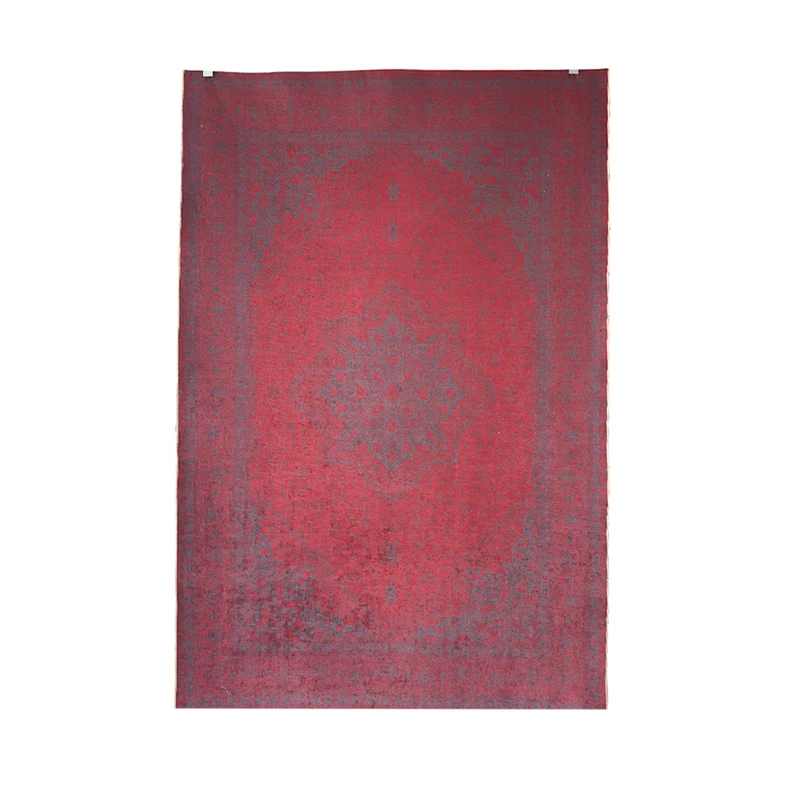 فرش ماشینی 1200 شانه زمینه قرمز لاکی حاشیه قرمز لاکی مدل F-1160