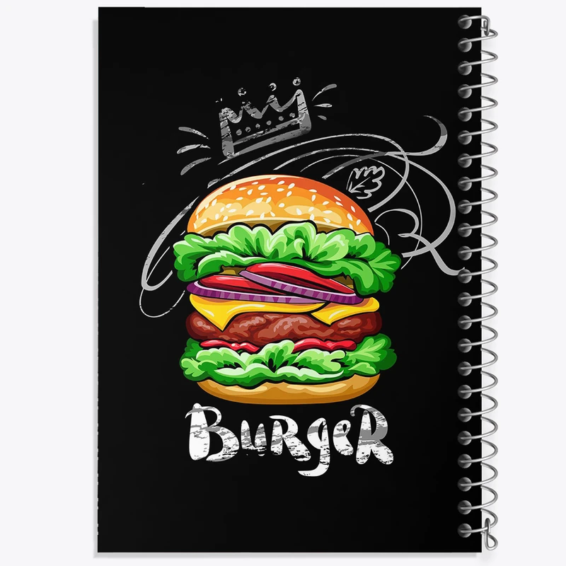 دفتر ژورنال نویسی 50 برگ خندالو مدل نقطه ای طرح فست فود کد 31057