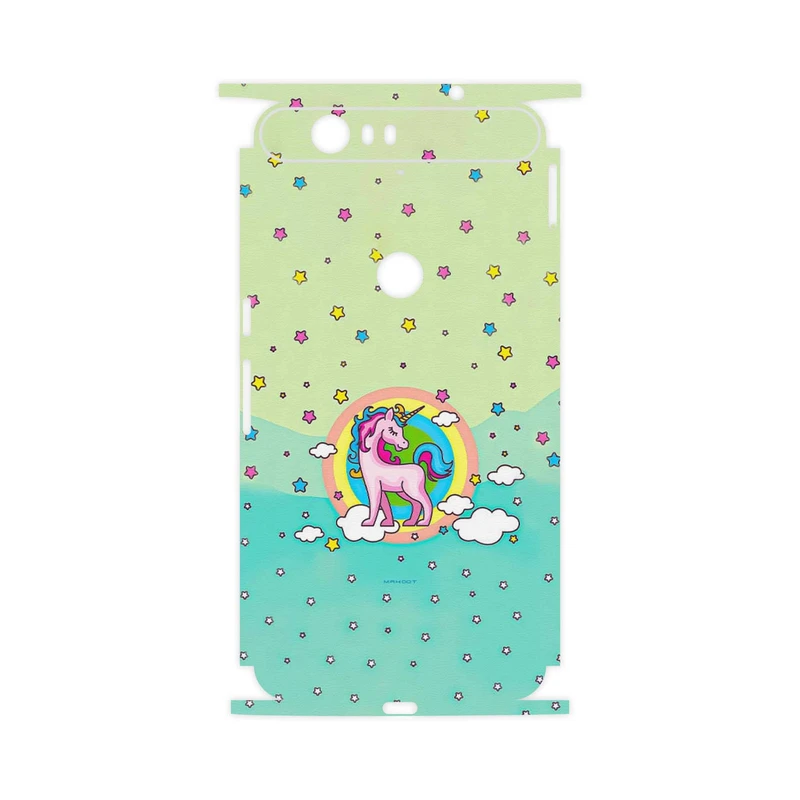 برچسب پوششی ماهوت مدل Rainbow unicorn adventure-FullSkin مناسب برای گوشی موبایل گوگل Nexus 6P