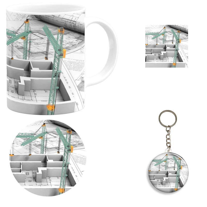 ست هدیه ماگ مدل مهندسی عمران کد B2