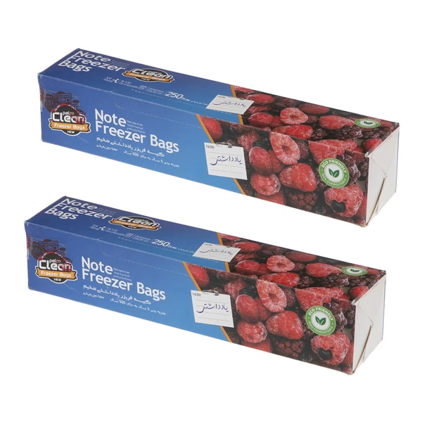 کیسه فریزر پترو کلین مدل یادداشتی دو بسته 250 عددی