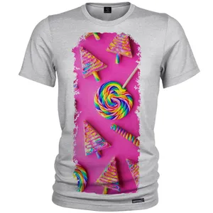 تی شرت آستین کوتاه زنانه 27 مدل Pink Candy کد MH1168