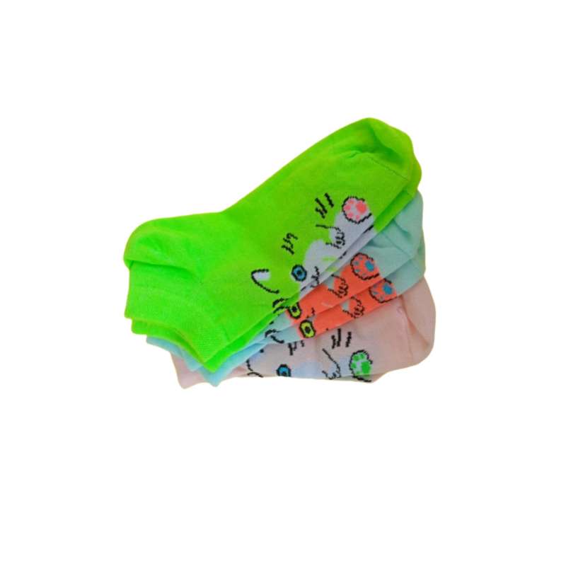 جوراب مدل گربه بسته 3 عددی