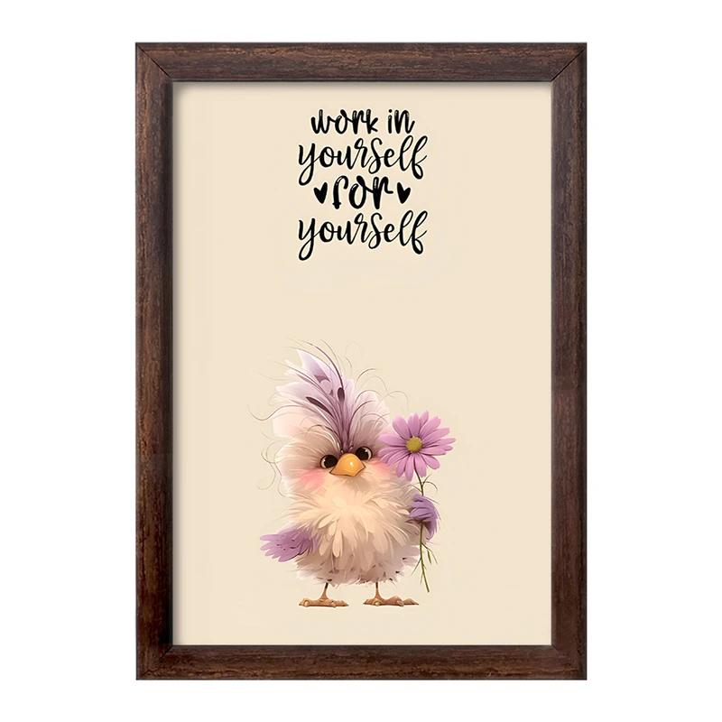 تابلو خندالو طرح Work In Yourself For Yourself کد F5842