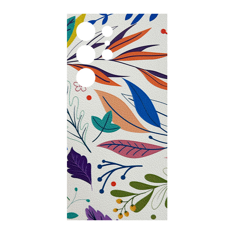 برچسب پوششی ریمکس مدل Leth طرح برگ مناسب برای گوشی موبایل سامسونگ Galaxy S24 Ultra