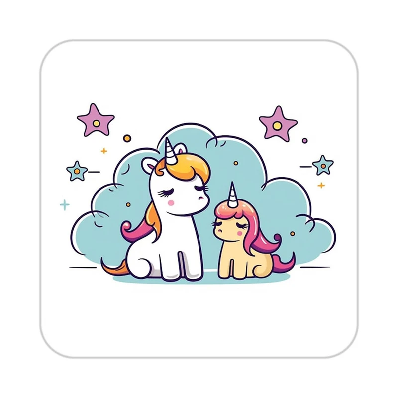 زیر لیوانی کاکتی طرح اسب تک شاخ و یونیکورن مدل mp29521