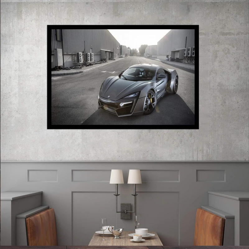 تابلو بکلیت طرح ماشین لیکان مدل قاب شاسی B-s8952