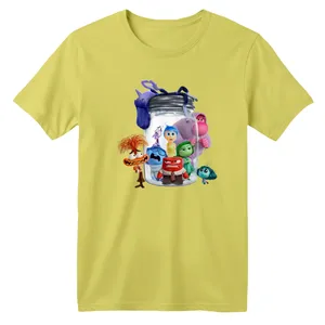 تی شرت آستین کوتاه بچگانه مدل کوتوله ها رنگ زرد لیمویی