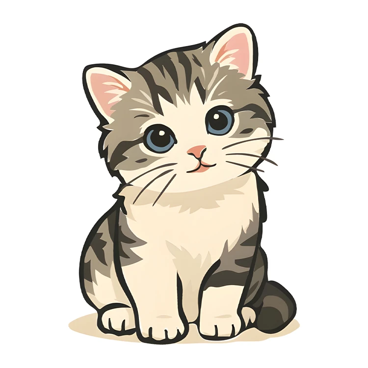 استیکر پارچه و لباس پاد آفرین مدل کارتونی طرح گربه کیوت فانتزی کد S3755