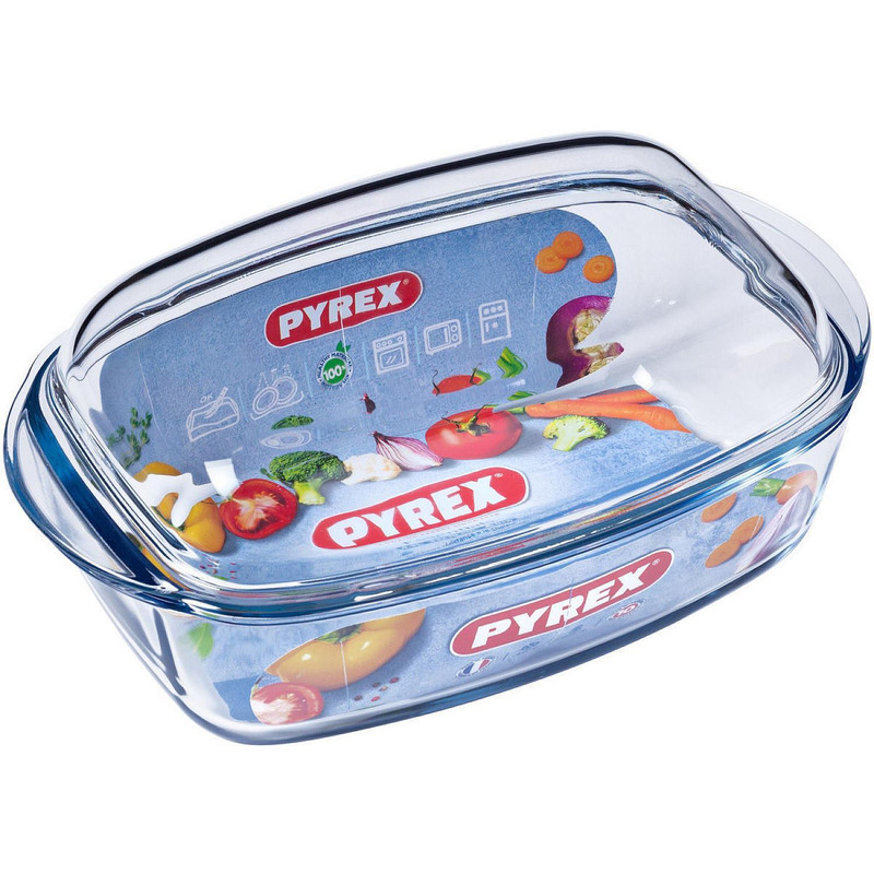 ظرف پخت پیرکس مدل مرغ خوری