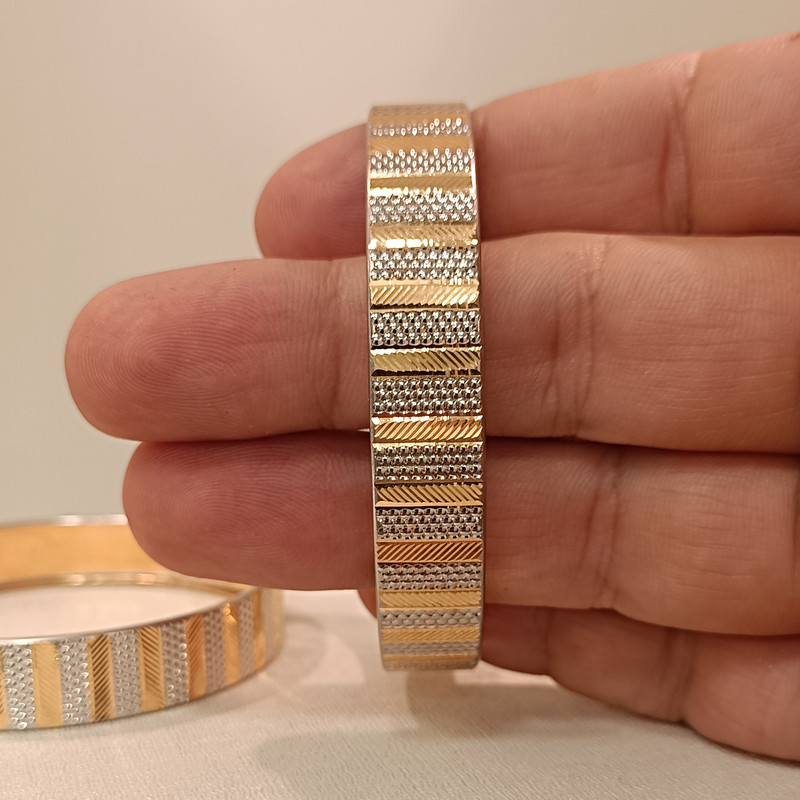 النگو طلا 18 عیار زنانه مدل تک پوش تمدن S3