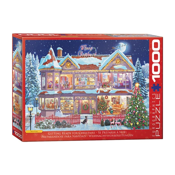 پازل 1000 تکه یوروگرافیکس پازلز مدل (6000-0973) Getting Ready Christmas
