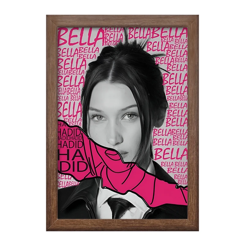 تابلو خندالو طرح بلا حدید (Bella Hadid) کد F3860